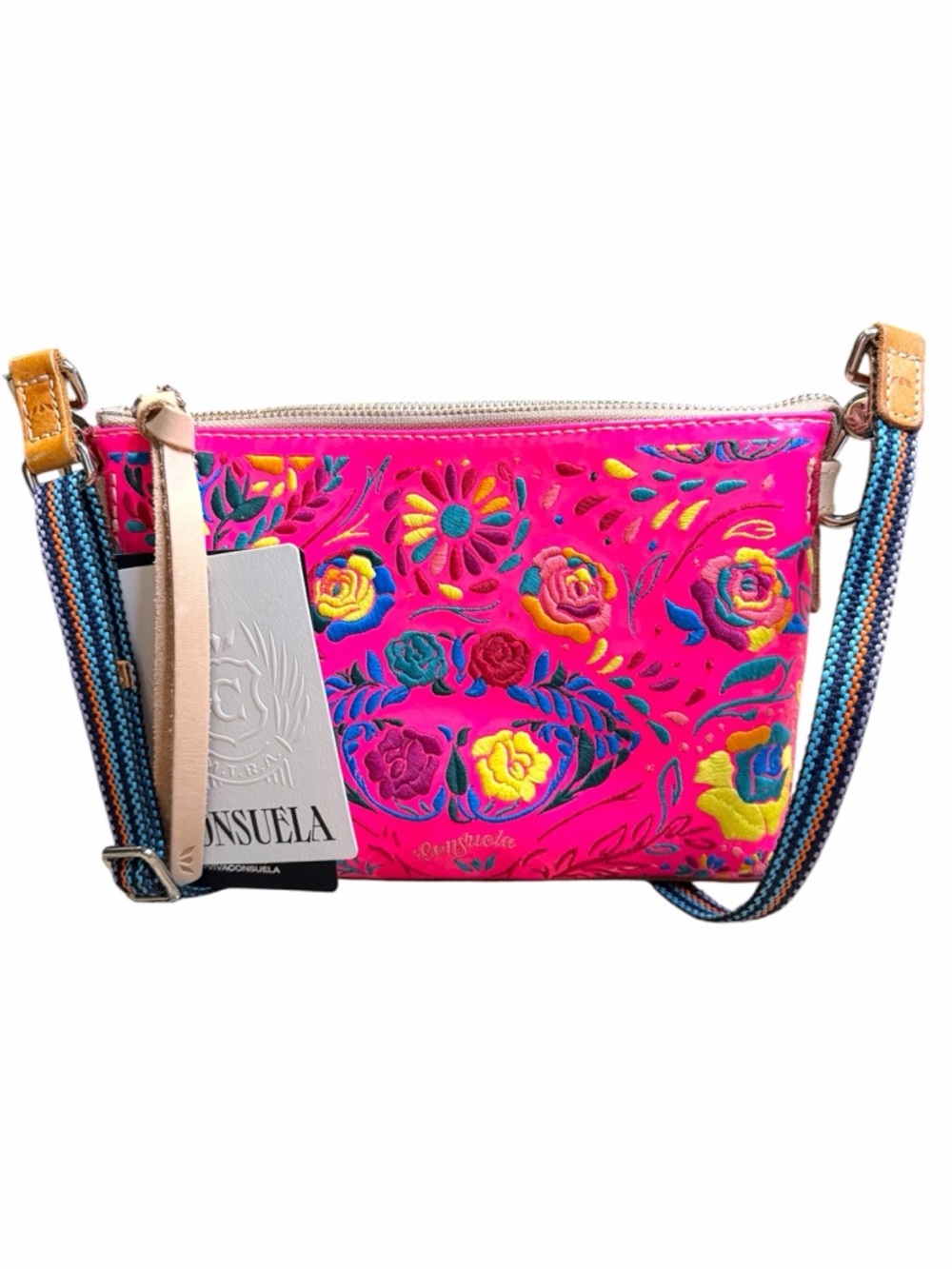 Consuela XO Midtown Pink Embroidered Crossbody Bag - NWT
